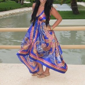 TROPICAL SILK VACATION WOMEN DRESS
